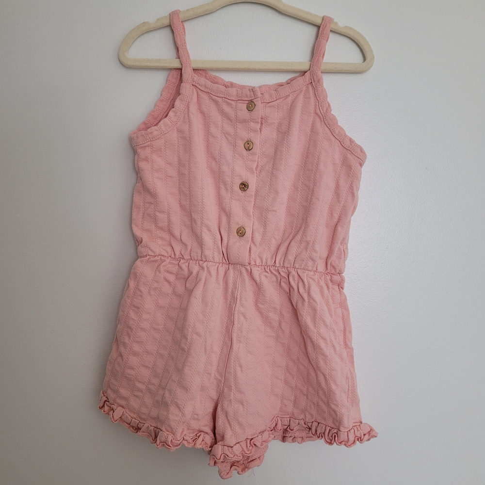 ✨5/$25✨Zara Pink Textured Cotton Romper